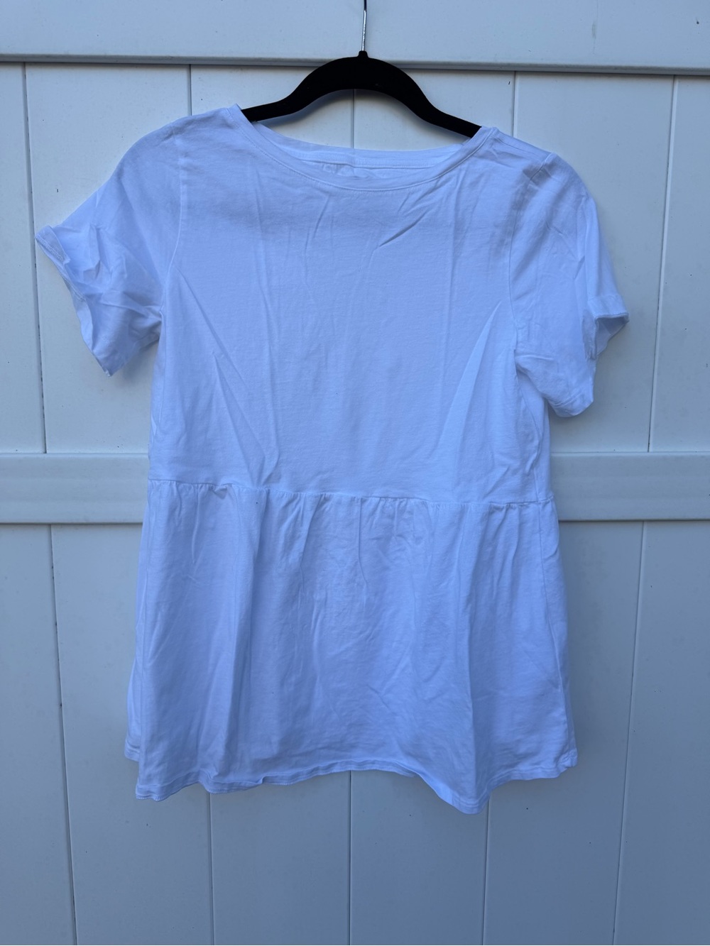 Women's GAP Maternity white Short-Sleeve Peplum Top